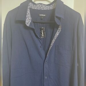 Express Dark Blue Men's Shirt